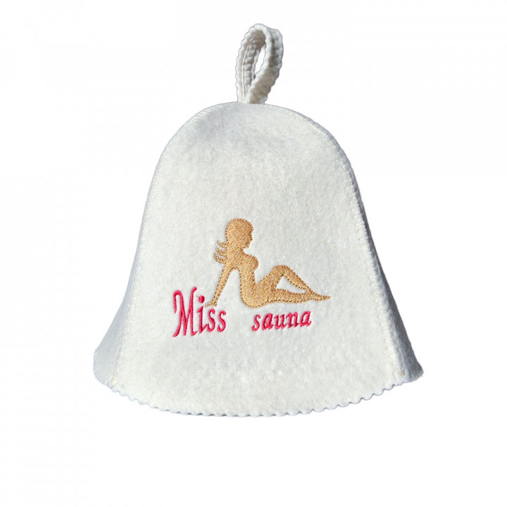 Cappello da sauna - Miss Sauna, bianco
