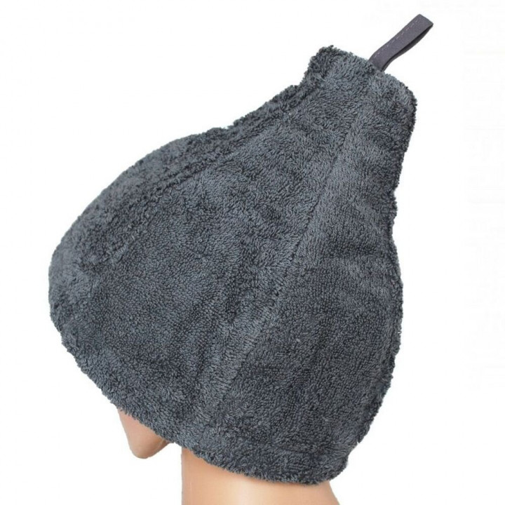 Set regalo in confezione regalo per LUI. Cappello e grembiule da sauna da uomo - GRIGIO