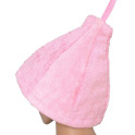 Set regalo in confezione regalo per LEI. Cappello e grembiule da sauna da donna - ROSA - 1
