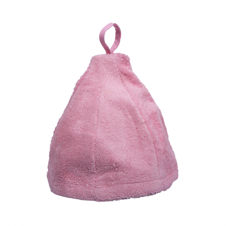 Set regalo in confezione regalo per LEI. Cappello e grembiule da sauna da donna - ROSA