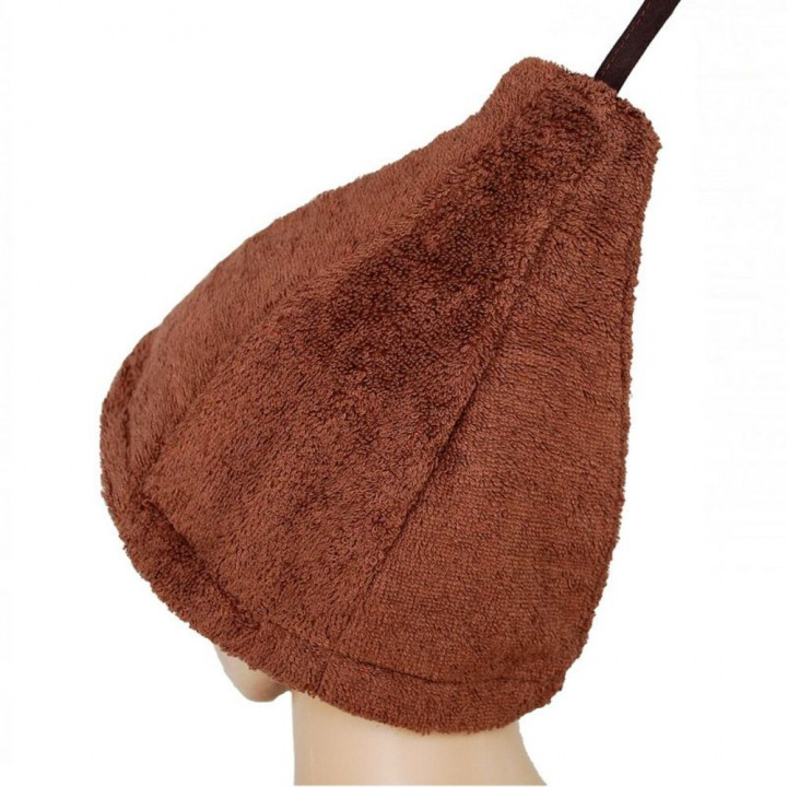 Set regalo in confezione regalo per LUI. Cappello e grembiule da sauna da uomo - MARRONE