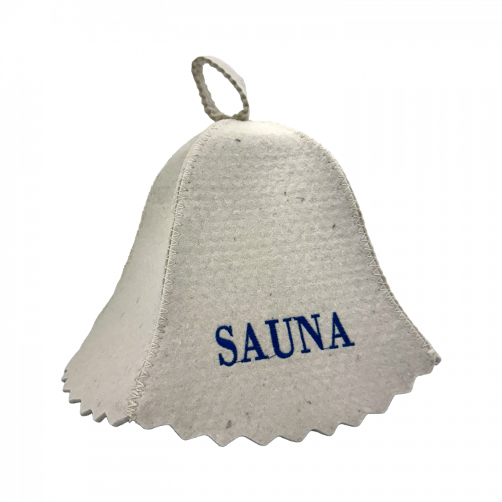 Cappello da sauna - SAUNA, con scritta blu