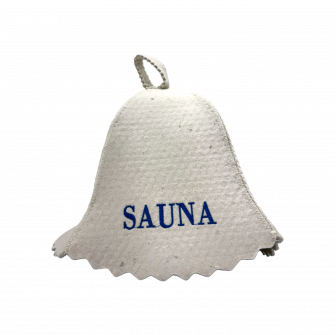 Cappello da sauna - SAUNA, con scritta blu