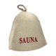 Cappello da sauna - Sauna, con scritta rossa