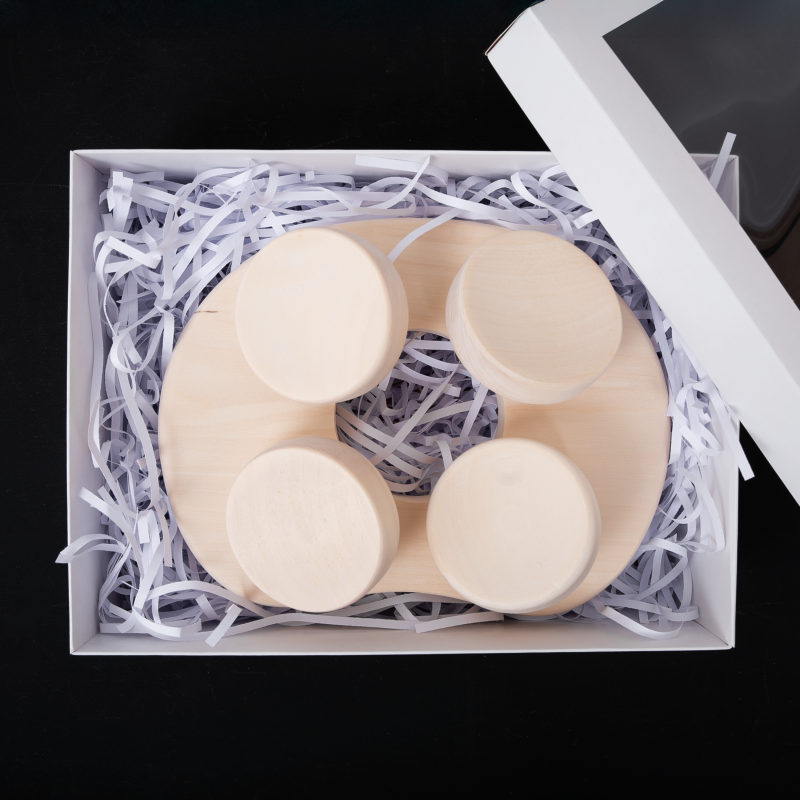 Cuscino per sauna, in confezione regalo, in legno di pioppo tremulo