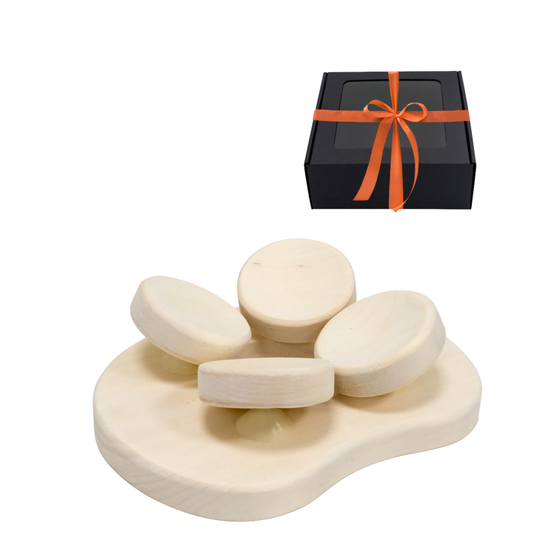 Cuscino per sauna, in confezione regalo, in legno di pioppo tremulo