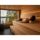 Poggiatesta per sauna in legno di ontano con rivestimento in tessuto