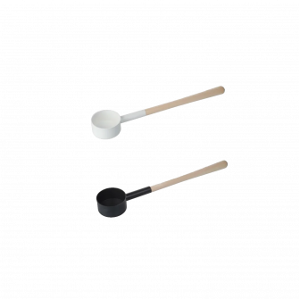 Mestolo per sauna SAUFLEX 53 cm, bianco e nero