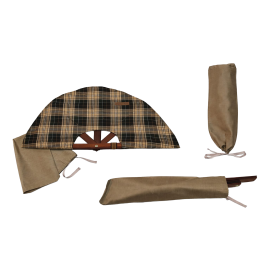 Ventilatore per sauna, materiale a quadri scuri 