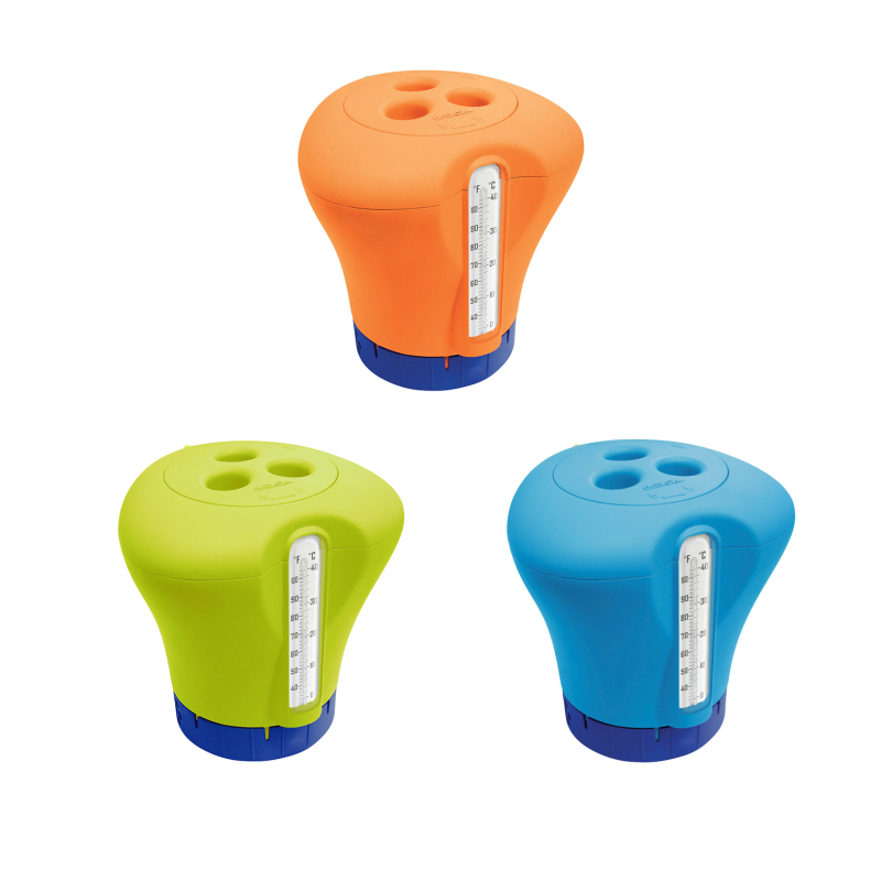 Dispenser galleggiante con termometro