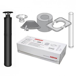 Kit camino isolato in acciaio - HARVIA, nero  Kit camino isolato in acciaio - HARVIA, nero