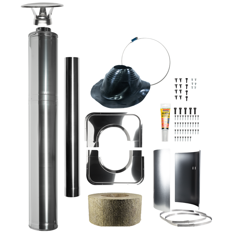 Kit camino isolato in acciaio - HARVIA