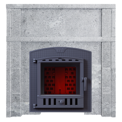 Portale stufa GEFEST, Pietra ollare  Portale stufa GEFEST, Pietra ollare