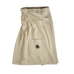 Grembiule da sauna per uomo di colore chiaro, cotone 