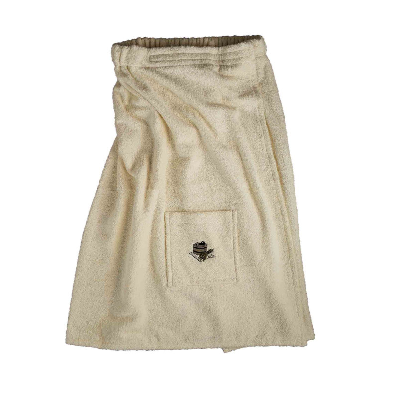 Grembiule da sauna per uomo di colore chiaro, cotone