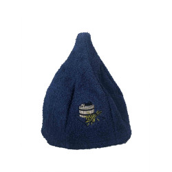 Cuffia da sauna in cotone - BLU 