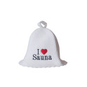 Cappello da sauna - I love sauna, bianco - 0