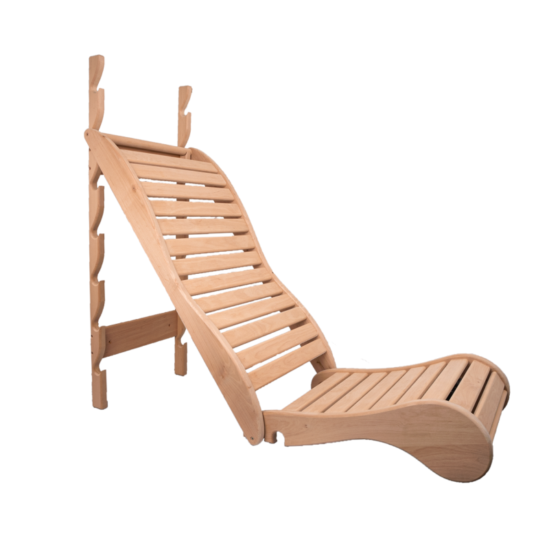 Lettino relax per sauna, ontano nero