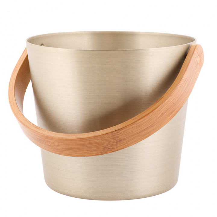 Secchio in alluminio - RENTO, colore champagne
