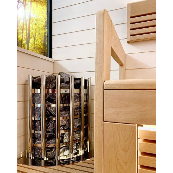 Stufa elettrica per sauna - HARVIA Glow Corner TRC70XE 6,8 kW