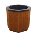 Vasca per immersione in acqua fredda con rivestimento in legno, 200 l - 0