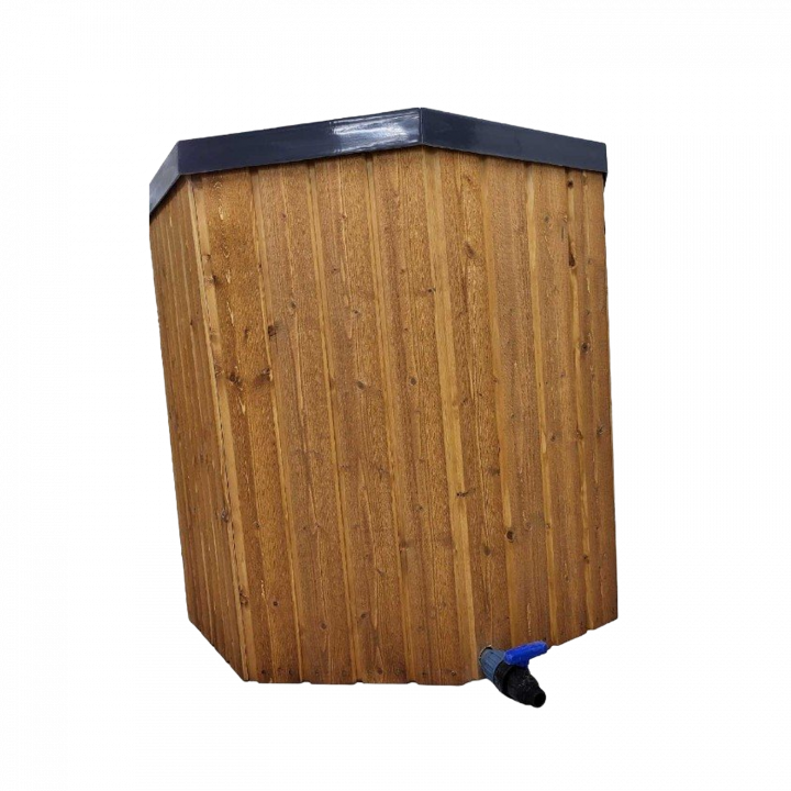 Vasca per immersione in acqua fredda con rivestimento in legno, 550 l