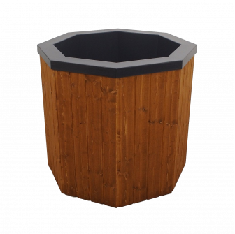 Vasca per immersione in acqua fredda con rivestimento in legno, 550 l