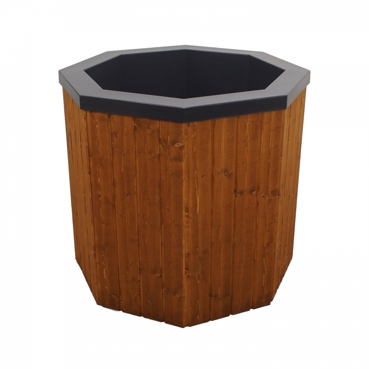 Vasca per immersione in acqua fredda con rivestimento in legno, 550 l