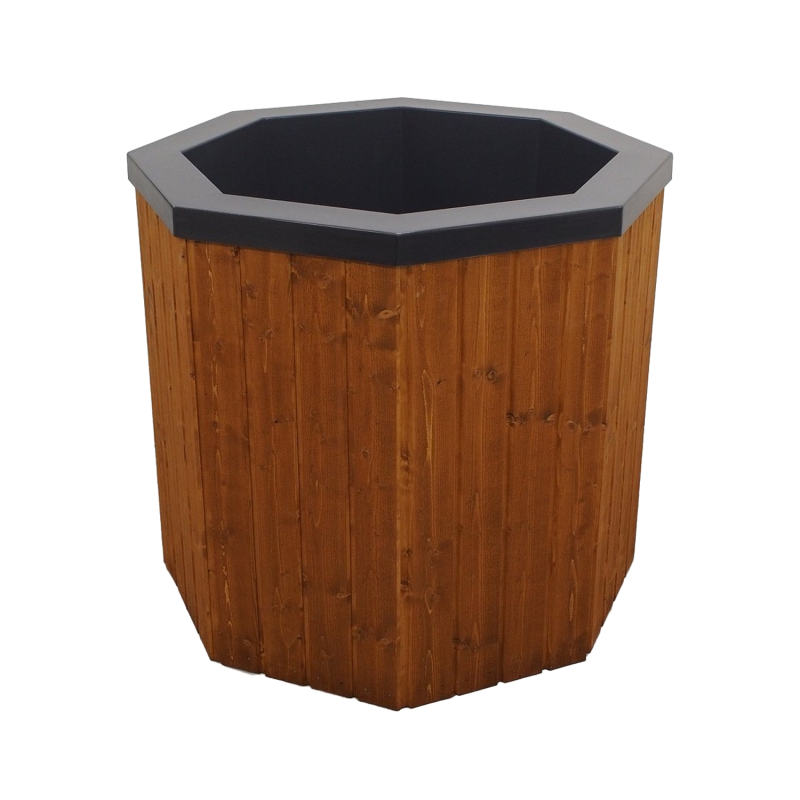 Vasca per immersione in acqua fredda con rivestimento in legno, 200 l