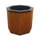 Vasca per immersione in acqua fredda con rivestimento in legno, 550 l