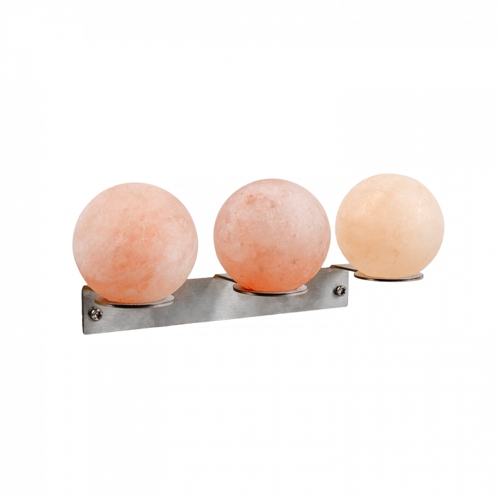 Palline di sale himalayano SAUFLEX, con supporto, 3 pezzi