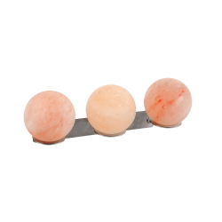 Palline di sale himalayano SAUFLEX, con supporto, 3 pezzi 