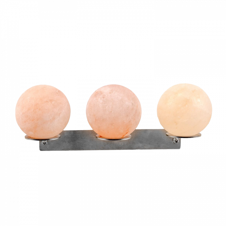Palline di sale himalayano SAUFLEX, con supporto, 3 pezzi