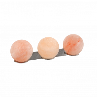 Palline di sale himalayano SAUFLEX, con supporto, 3 pezzi