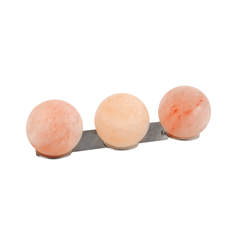 Palline di sale himalayano SAUFLEX, con supporto, 3 pezzi
