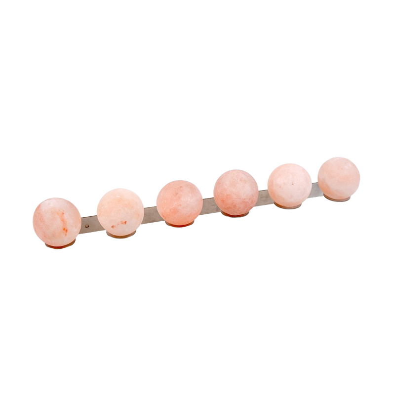Palline di sale himalayano SAUFLEX, con supporto, 6 pezzi