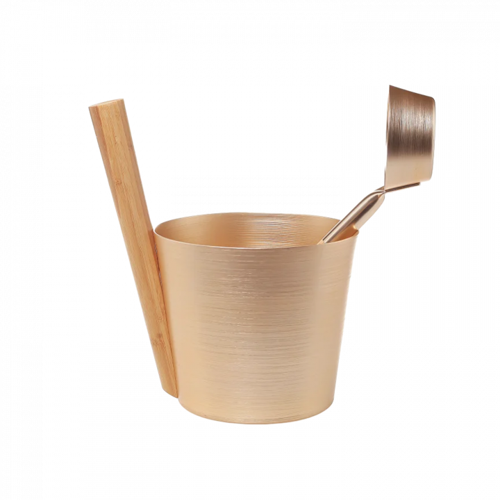 Set secchio e mestolo SAUFLEX 5 l, oro
