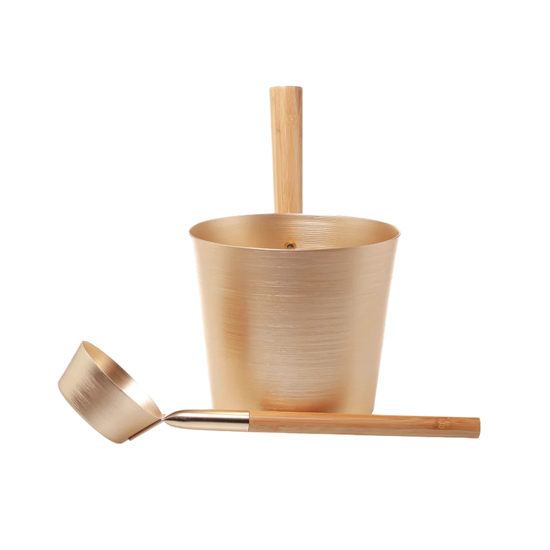 Set secchio e mestolo SAUFLEX 5 l, oro