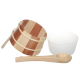 SAUFLEX secchio e mestolo in legno 4 l, pino, cedro