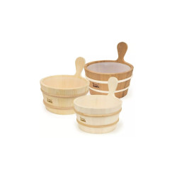 Secchio in legno SAWO con manico in legno 4 l  Secchio in legno SAWO con manico in legno 4 l