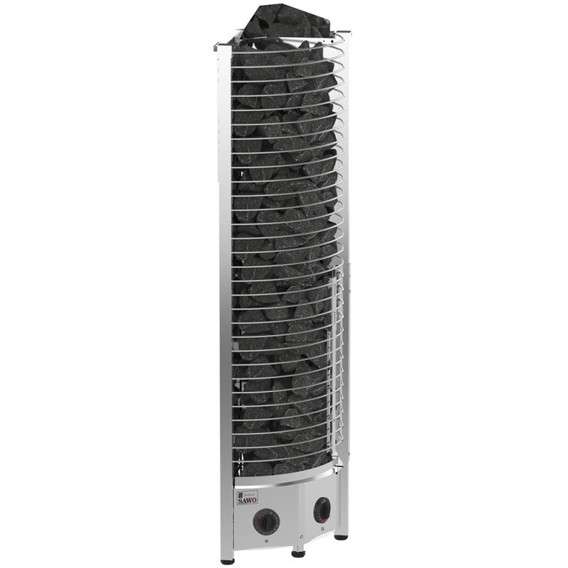 Stufa elettrica per sauna – SAWOTEC Tower Corner, con unità di controllo Stufa elettrica per sauna – SAWOTEC Tower Corner, con unità di controllo