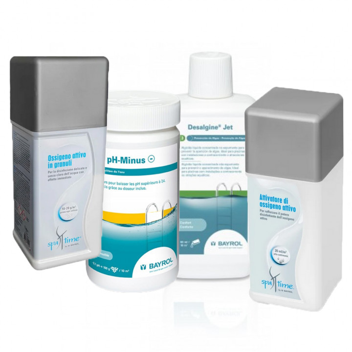 Kit di manutenzione per vasca idromassaggio o jacuzzi, senza cloro