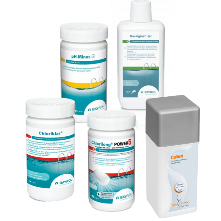 Kit di manutenzione per vasca idromassaggio o spa, con cloro