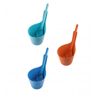 RENTO set secchi e mestoli multicolore in bioplastica 5 l