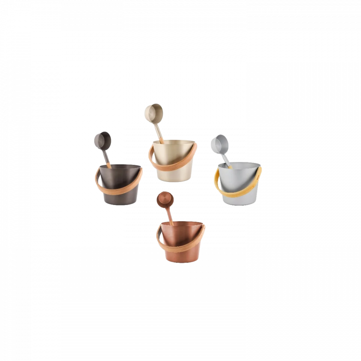 Set secchi e mestoli multicolor RENTO 5 l, champagne