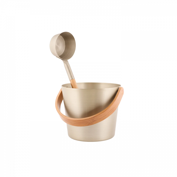 Set secchi e mestoli multicolor RENTO 5 l, champagne