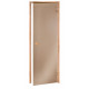 Porte per sauna standard, 80 x 210 cm, legno di ontano, bronzo.