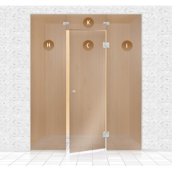 Parete in vetro per sauna, AD TYPE 1