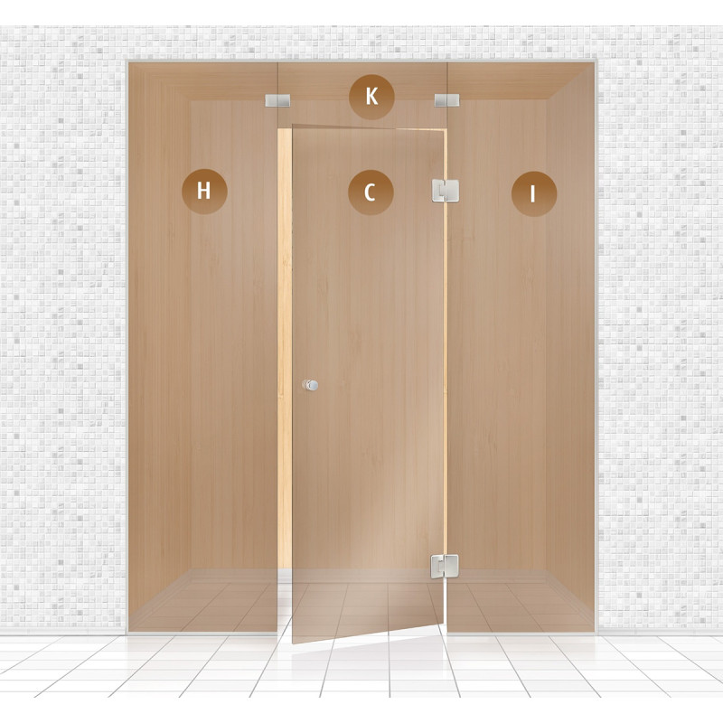 Parete in vetro per sauna, AD TYPE 1