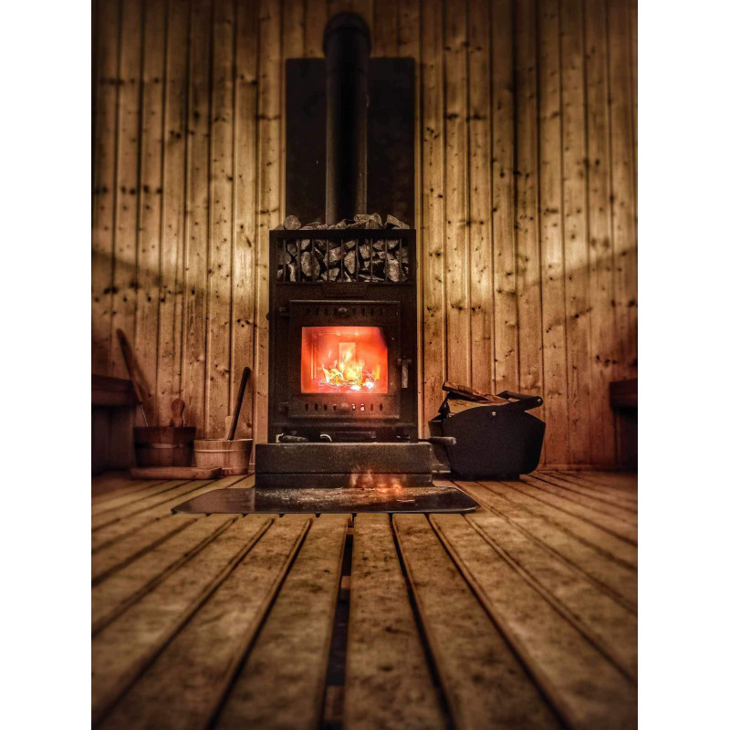 Stufa a legna per sauna - SUMMIT MANASLU OPEN con griglia